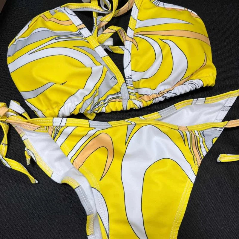 ITGIRLSOCIETY Print Push-Up Bikini Set