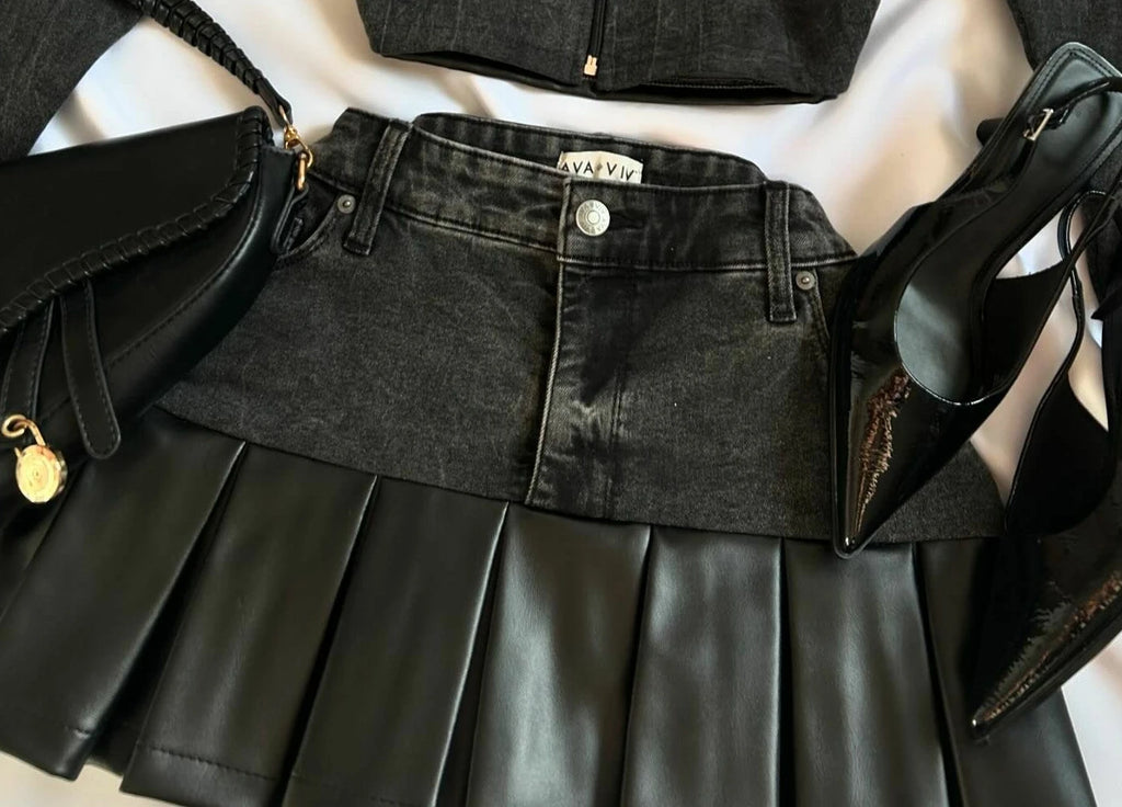 ITGIRLSOCIETY High Street Crop Top & Skirt Set